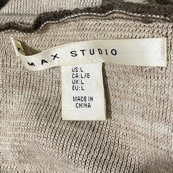 Max Studio Hooded Open Front Cardigan L Hippie Boho Festival Grunge Cosplay Wool - Picture 6 of 7